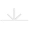 Ekena Millwork Saratoga Architectural Grade PVC Gable Bracket, 96"W x 44"H x 4"D x 4"F, 11/12 Pitch GBP096X44X0404SAR00 - alternate 2